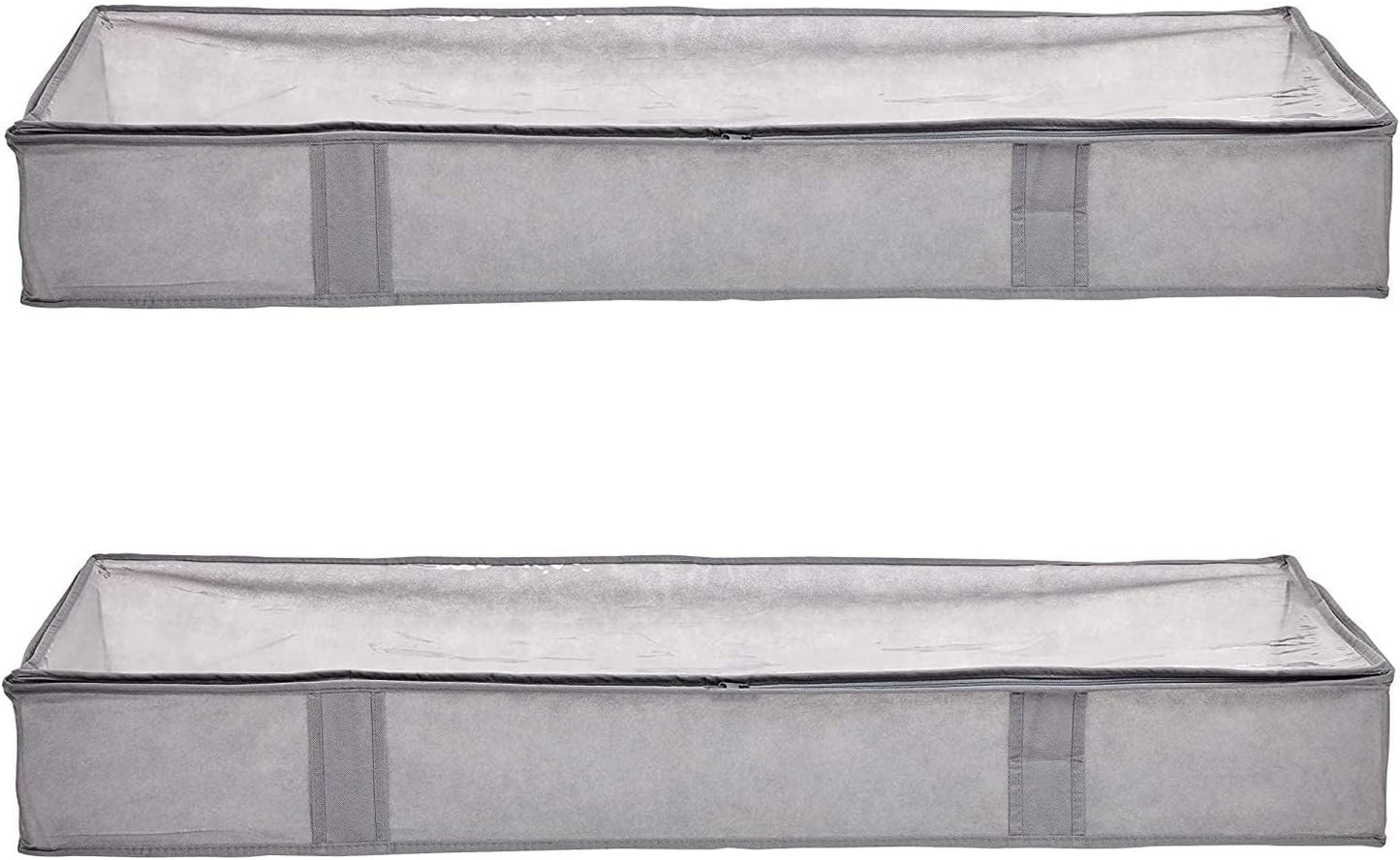 Under Bed Storage Bag – Large Capacity Organizer with Transparent Cover, 42x18x6 inch
