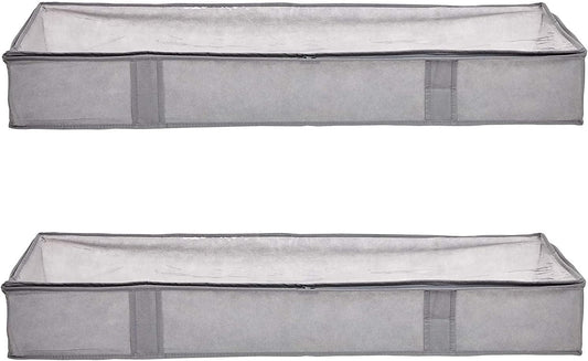 Under Bed Storage Bag – Large Capacity Organizer with Transparent Cover, 42x18x6 inch